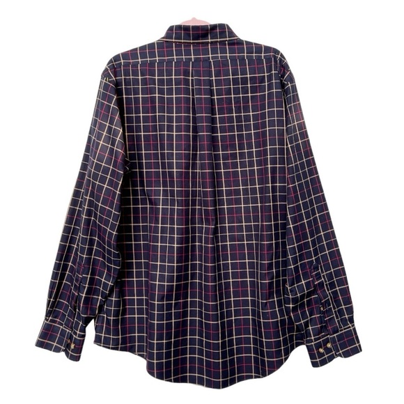 Brooks Brothers 346 Cotton Non-Iron Polo Button Down Collar Windowpane Shirt - Picture 4 of 6